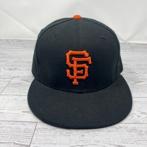 San Francisco Giants Baseball Cap Black  MLB New‎ Era 59FIFTY Fitted Size 7 3/8